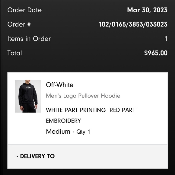 Off-White Black/Red/White Mens Logo Pullover Hoodie - Picture 6 of 6